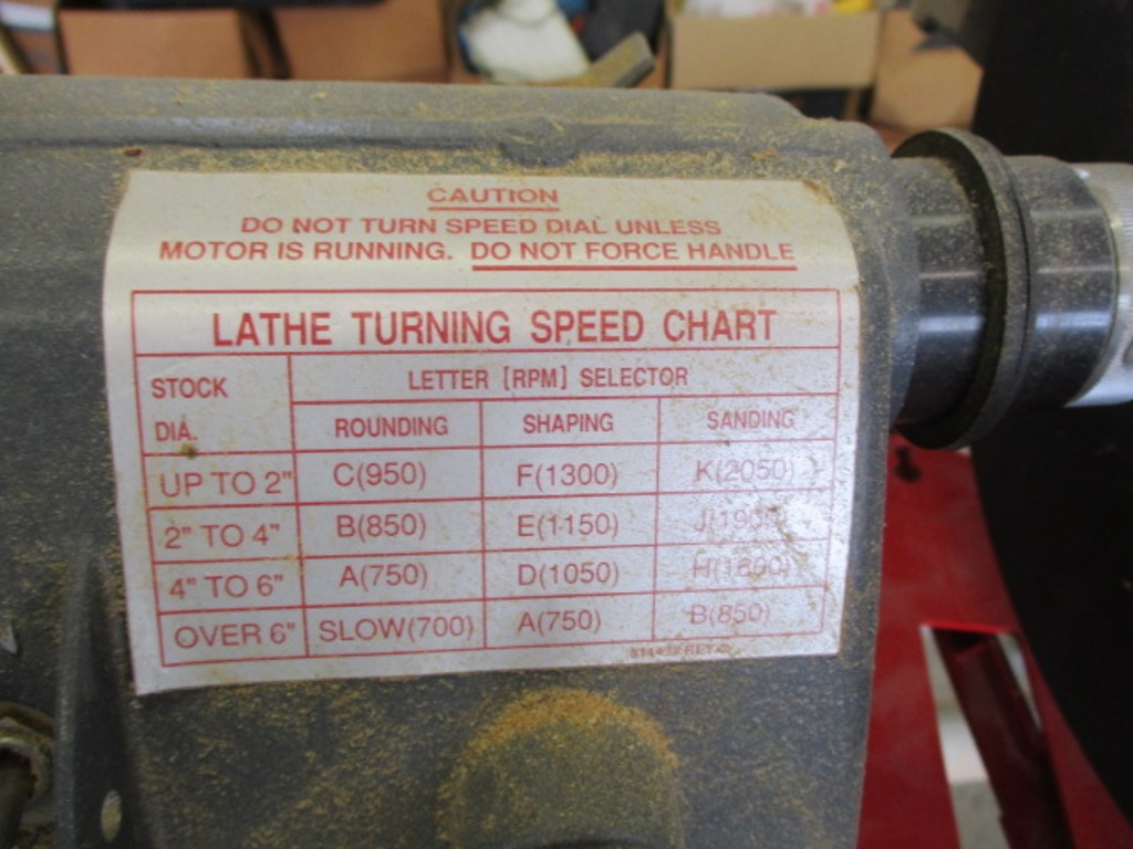 Shopsmith Speed Chart