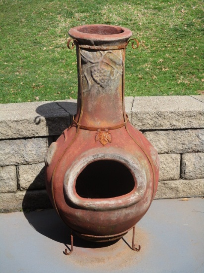 Terracotta Chiminea Fire Pit Estate Personal Property Personal