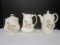 Coffee Pot, Pitcher and Biscuit Jar with Floral Pattern