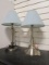 Two Chrome Finish Lamps