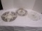 Silver Overlay Glass Tray and Two Handled Sandwich Plates