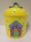 Yellow Polka Dot Dog Treat Jar