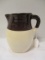 Vintage Brown and Cream Pitcher