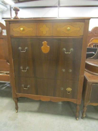 Antique Four Drawer Chest on Casters