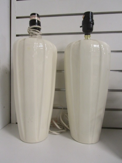 Pair of Ivory Colored Lamps