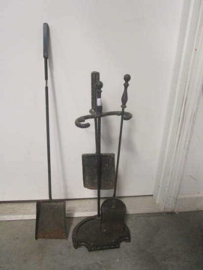 Three Fireplace Shovels on Stand