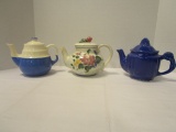 Three Tea Pots - Red Wing Pottery, USA, and Ceramic