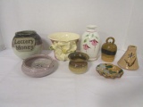 Hand Made Pottery Planters, Bell, Ashtray, Vases