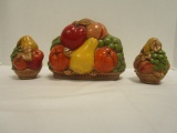 Ceramic Fruit Napkin Holder, Salt and Pepper Shaker