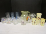 Vintage Kool-Aid Pitcher and Collector's Glasses