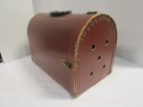 Vintage Dome Top Cardboard Pet Carrier