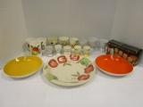 Egg Coddlers, Apple Tray and Two Bowls