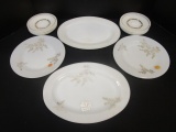 Federal Glass 2 Platters, 2 Plates and 8 Saucers