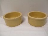 Two RRP Co. #201 Stoneware Kitty Dishes