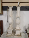 Pair of Alabaster Lamps