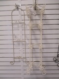 Five White Vertical 3 Plate Hangers