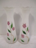 Pair Hand Painted Vases