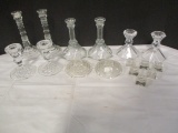 5 Pair of Candlesticks and 6 Individual Salts