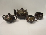Hand Painted Japan Teapot, Creamer, Sugar Bowl and Cup