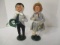 1985 and 1987 Byers Choice Limited Boy with Wreath and Girl with Bell Carolers