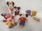 Mickey and Minnie Mouse Dolls, Mugs, Rubber Figure, Tootsie Toy Paddle