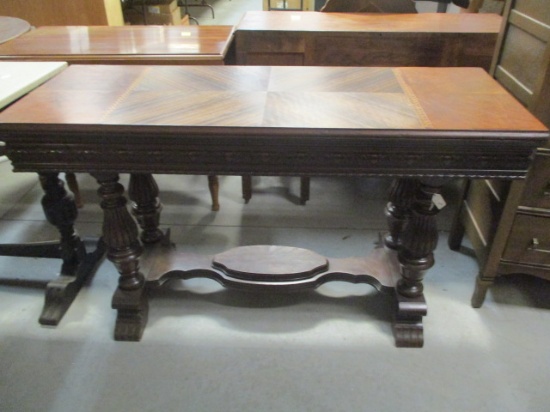 Large Game/Hall Table with Sliding Top and Hidden Compartment