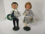 1985 and 1987 Byers Choice Limited Boy with Wreath and Girl with Bell Carolers