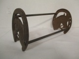 Cast Iron Horse Head and Horse Shoe Book Stand