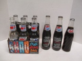 Six Shaq Attack Pepsi Bottles in Carrier, Replica Bottle, Two Historic Contributions SC Pepsi Bottle