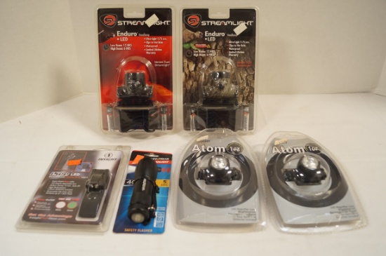 4 Headlamps, a Flashlight & a Hands-Free Light