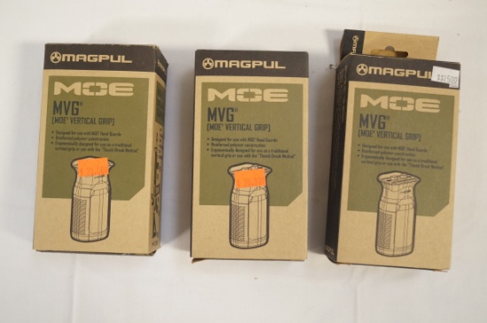 3 Magpul MVG - MOE Vertical Grip - (2)BLK & (1)FOL