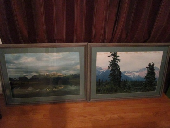Two Framed Alaskan Landscape Photo Prints