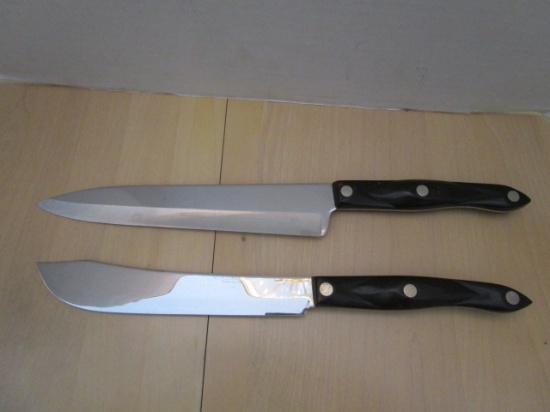 Cutco No. 1722 Butcher Knife and No. 1725 French Chef Knife