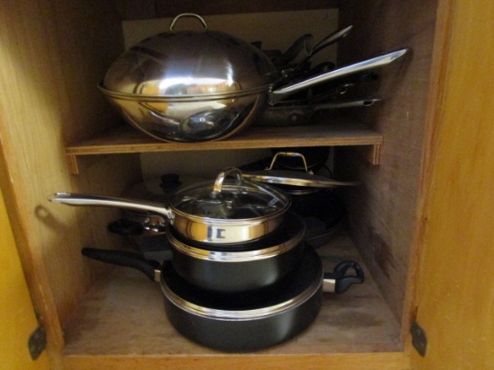 Contents of Left Side Kitchen Base Cabinets-Bake and Cook Ware