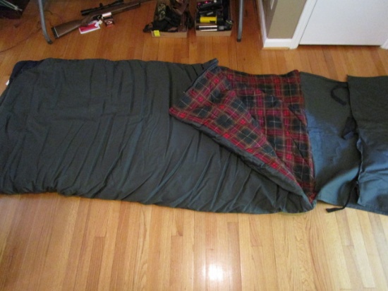 Cabela's 20 Degree + Flannel Lined Canvas Oversize Sleeping Bag