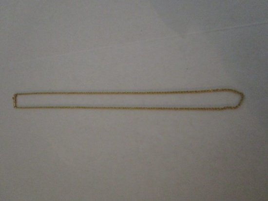 14K Gold 18" Rope Chain with Barrel Clasp