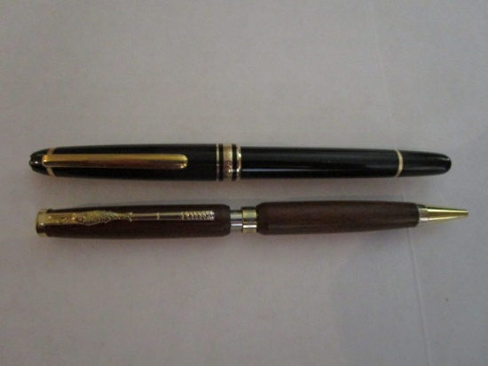 Montblanc Meisterstruck Ball Point Pen and Wood Ball Point Pen with