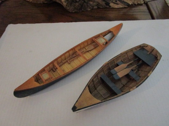 Authentic Models Indian Canoe and Boston Tender