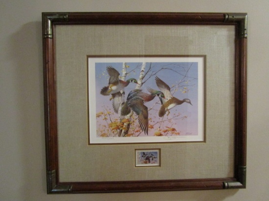 Framed/Signed/Numbered 1986 "First of State Vermont Migratory Waterfowl