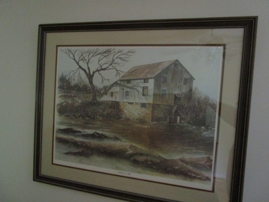 Framed/Signed/Numbered "Anderson Mill" Print by Ben Kiger