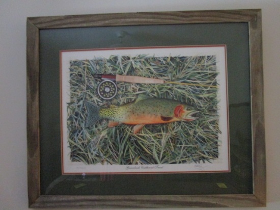 Framed/Signed/Numbered "Greenback Cutthroat Trout" Print by Martin