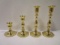 Four Baldwin Brass Candle Holders