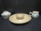 Pfaltzgraff Chip n' Dip Set, Signed Pottery Creamer and Lidded Dish