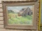 Framed Oil on Canvas of Old Barn by Sally Potter