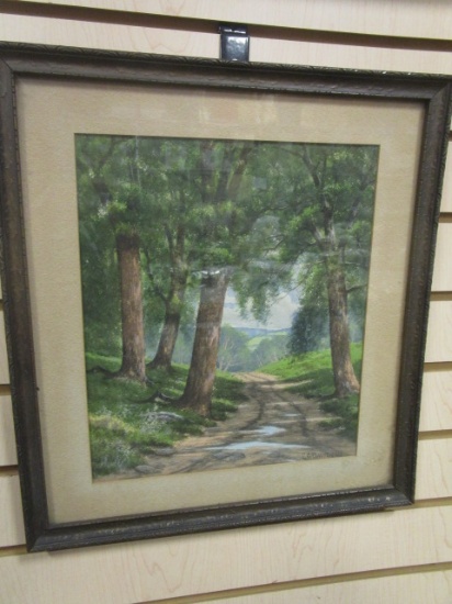 Framed Artwork by CG Davidson of Country Road