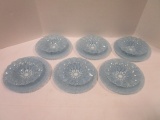 Signed Sydenstricker Glass Art Glass Bowls and Salad Plates
