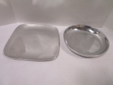 New Nambe Pewter #208 Bowl and #555 Tray