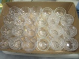 Various Pattern Clear Glass Punch Cups