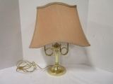 Brass Double Bulb Candle Stick Table Lamp