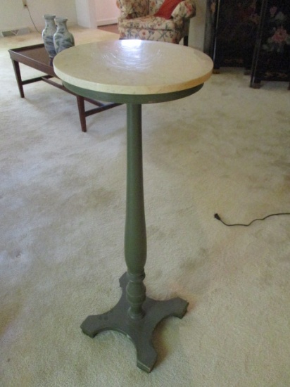 Painted Wood Stand with Cultured Marble Top